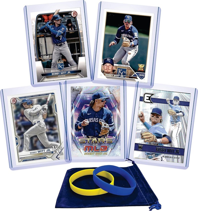 Chaser Bobby Witt Jr. (5) Assorted Baseball Cards Gift Pack - Kansas City Royals - Image 1